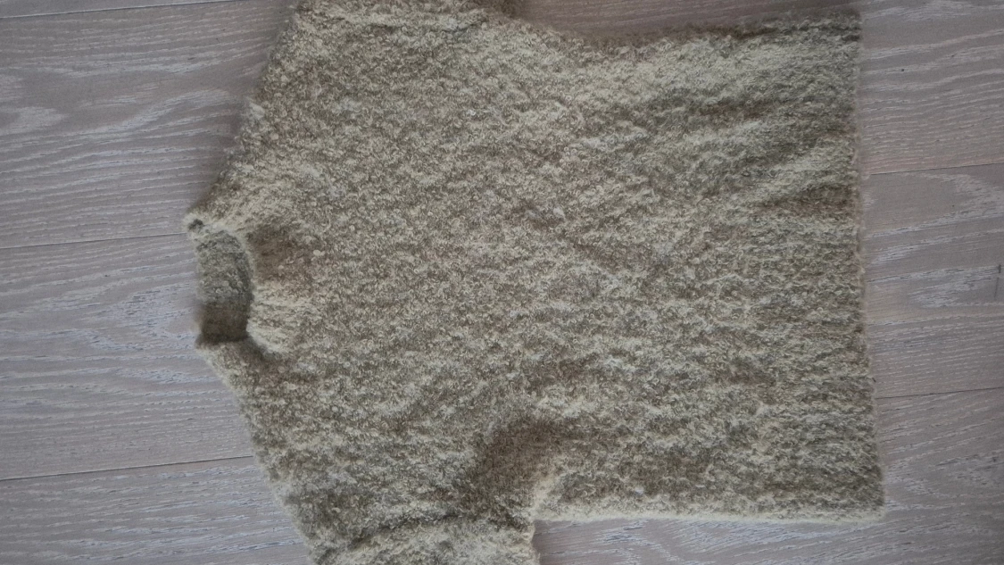 Beige fluffig stickad tröja Monki XS - 1