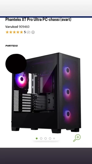 Phanteks XT Pro Ultra  (ATX)  (oanvänd) - Phanteks XT Pro Ultra är ett rymligt och modernt datorchassi med mesh-paneler för optimal luftflöde, USB och ljudportar på toppen. Chassit är i nyskick utan synligt slitage, perfekt för dig som vill bygga en kraftfull stationär dator. Den är för ATX. Och sist men inte minst plasten är fortfarande på glaset!