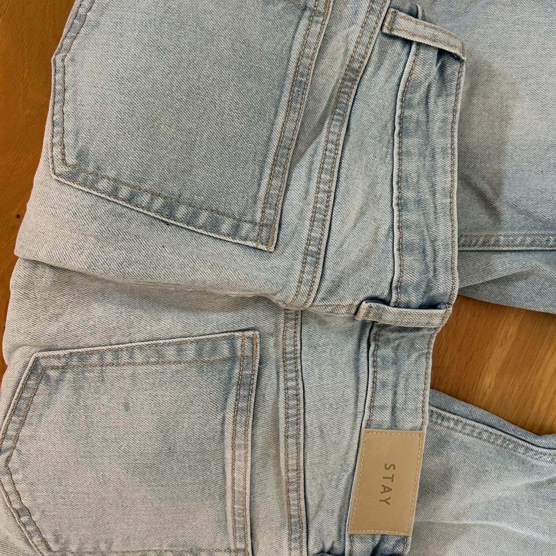 Raka lågmidjade jeans  - 1