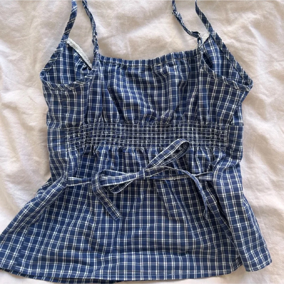 Blårutig linnetopp från Brandy Melville - 2