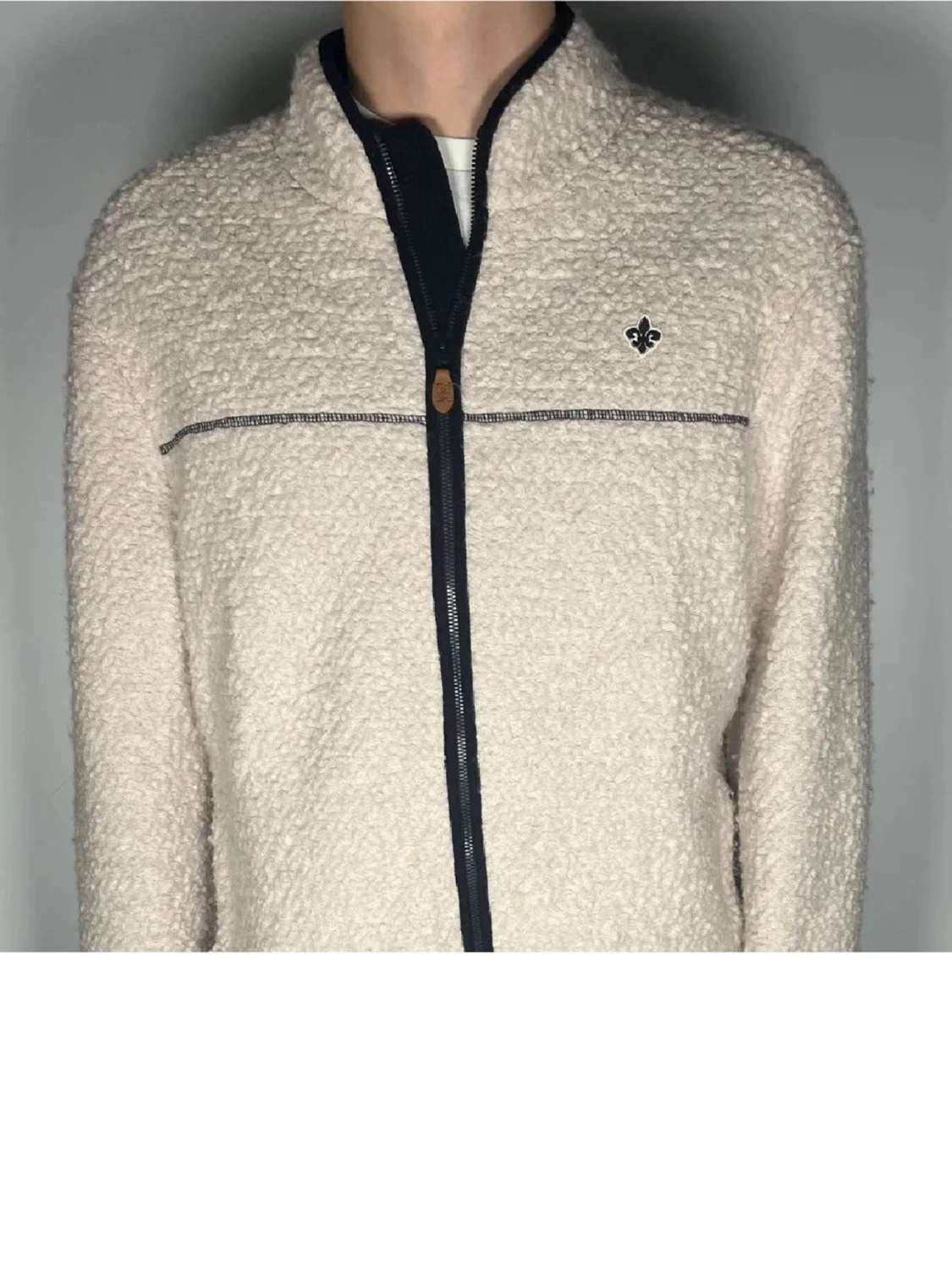 Vit stickad tröja från Morris