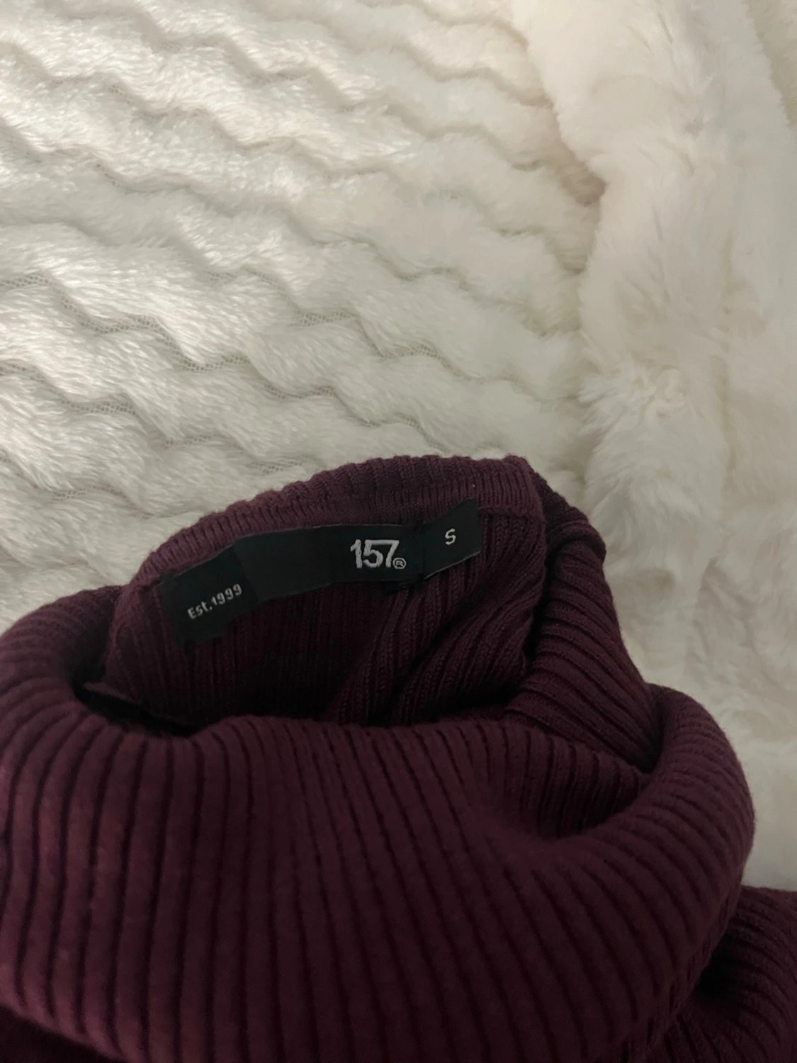 Ribbad långärmad med krage - 2