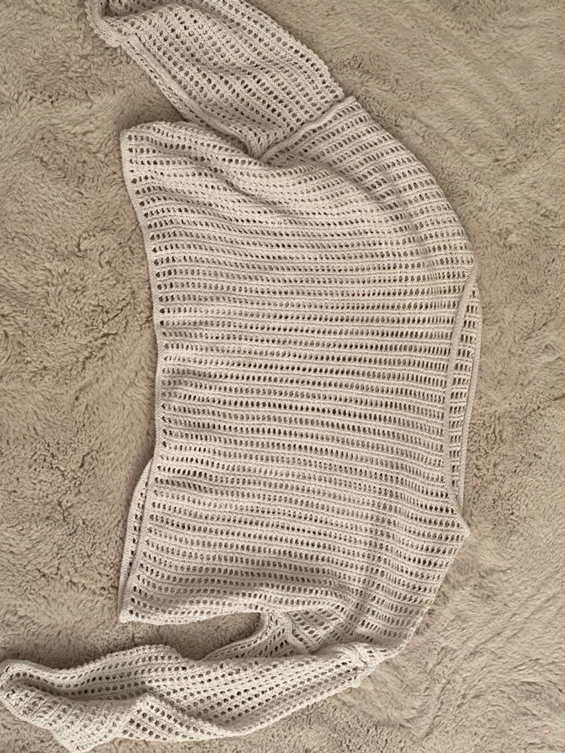 Vit nät övertröja oneshoulder 