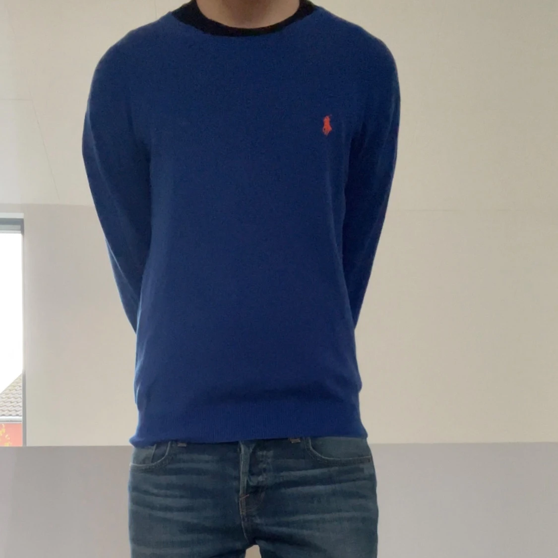 Blå Ralph Lauren tröja  - 1