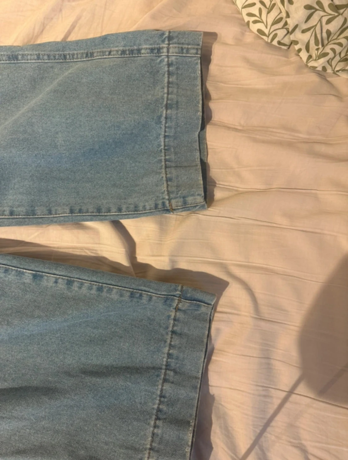 Ljusblå wide jeans med rak passform - 2