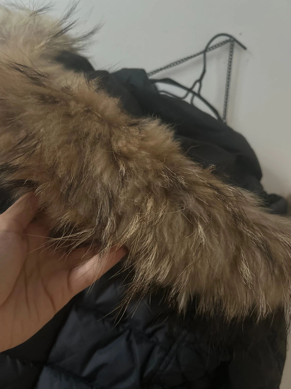 Svart Rockandblue pufferjacka med fuskpäls - 5