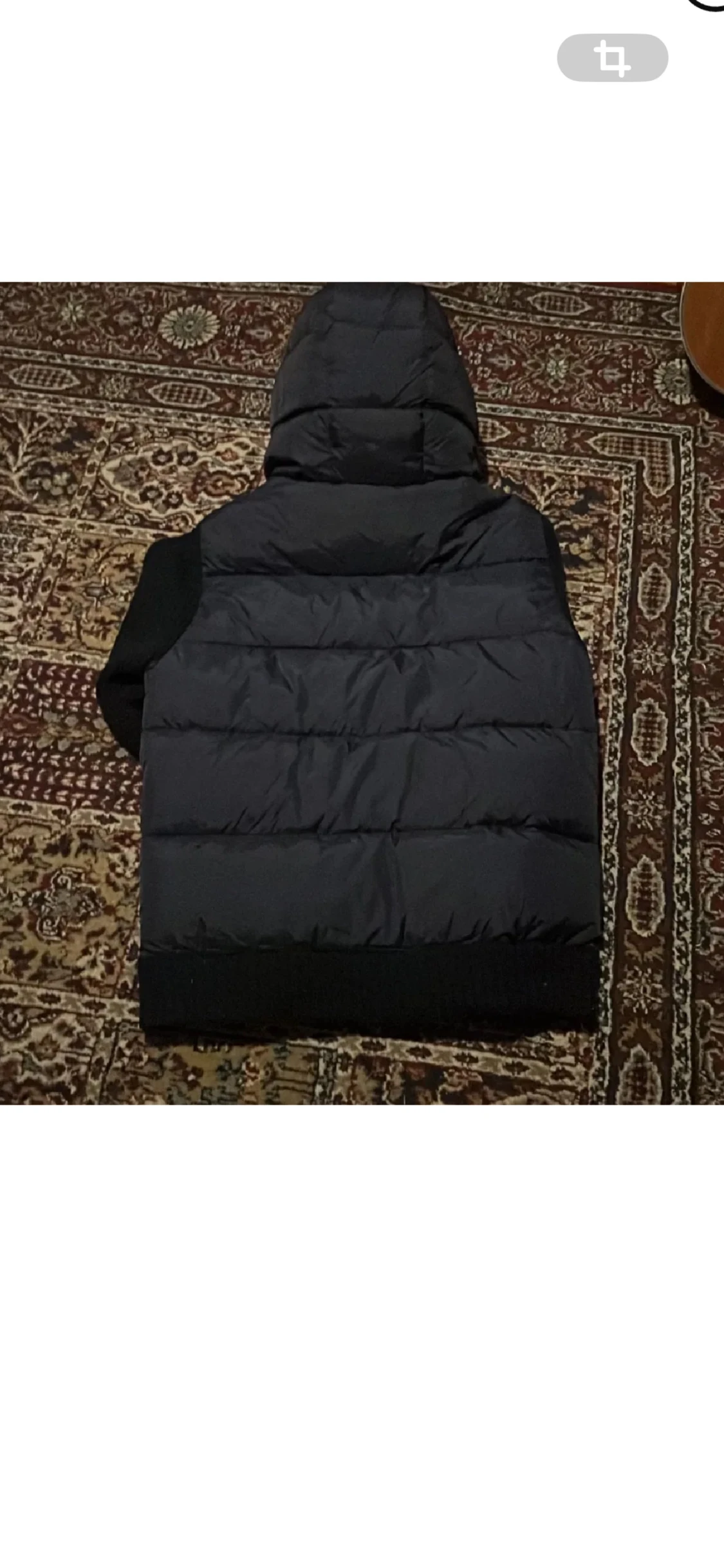 Svart dunväst med huva från Moncler - 1