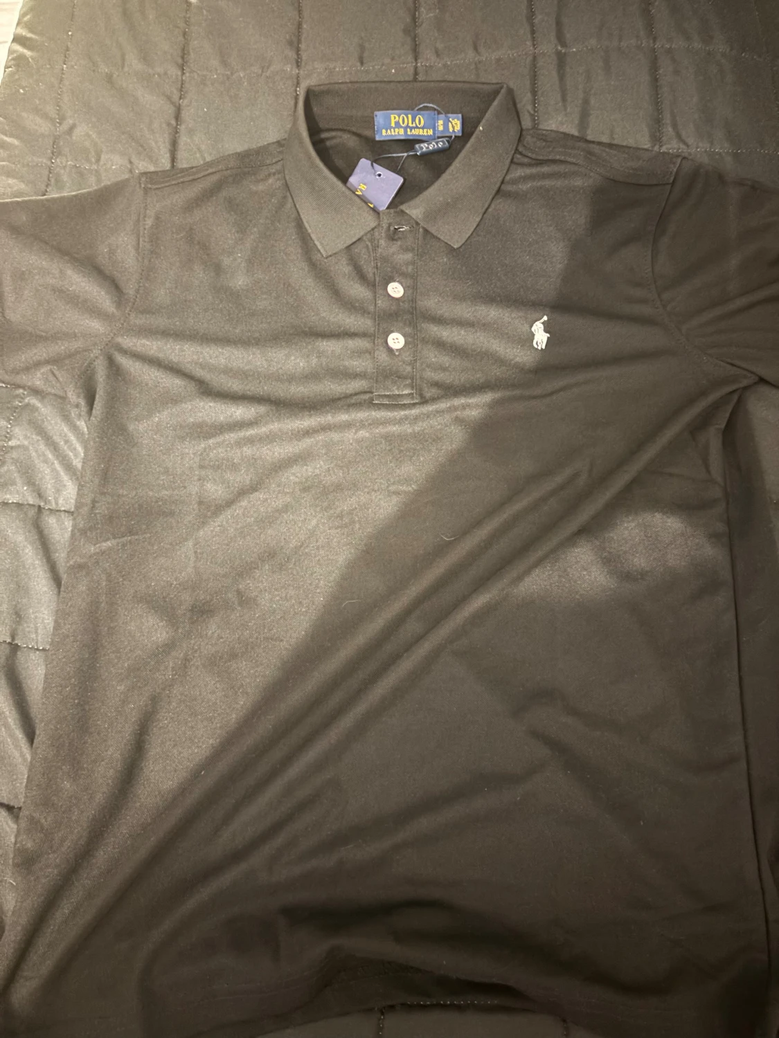 Svart pikétröja från Polo Ralph Lauren