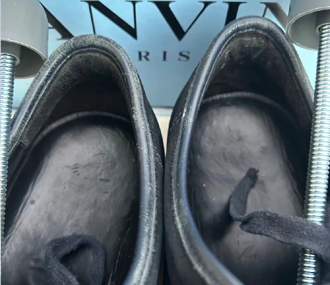 Svarta sneakers från Lanvin med lackad tå - 4