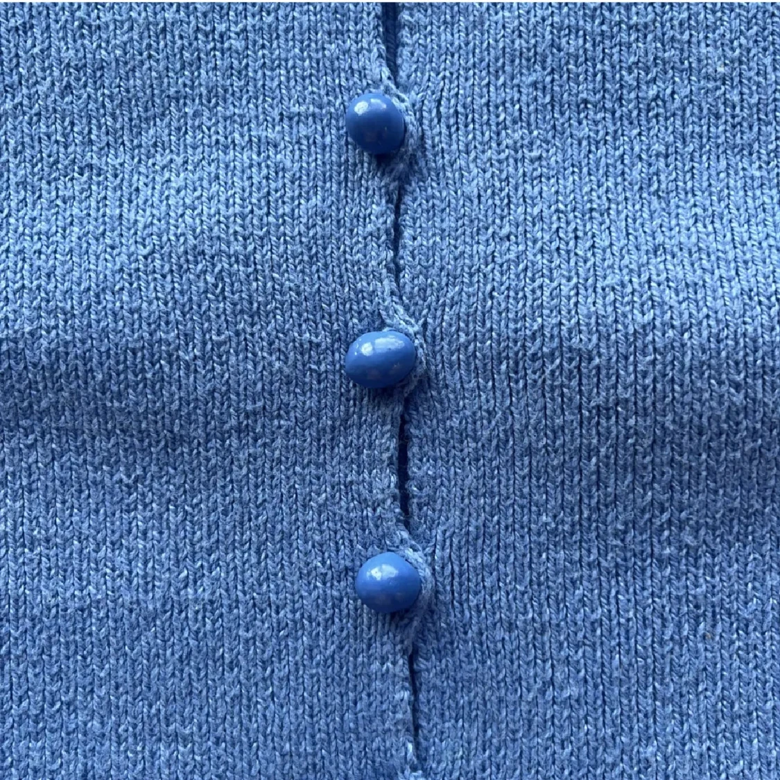 Blå stickad kofta från Massimo Dutti - 3