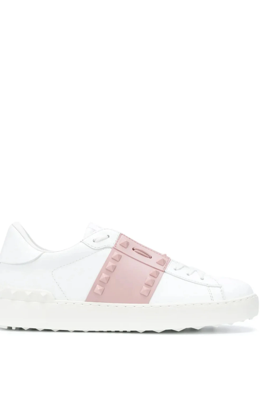 Valentino Rockstud Open sneakers vit/rosa