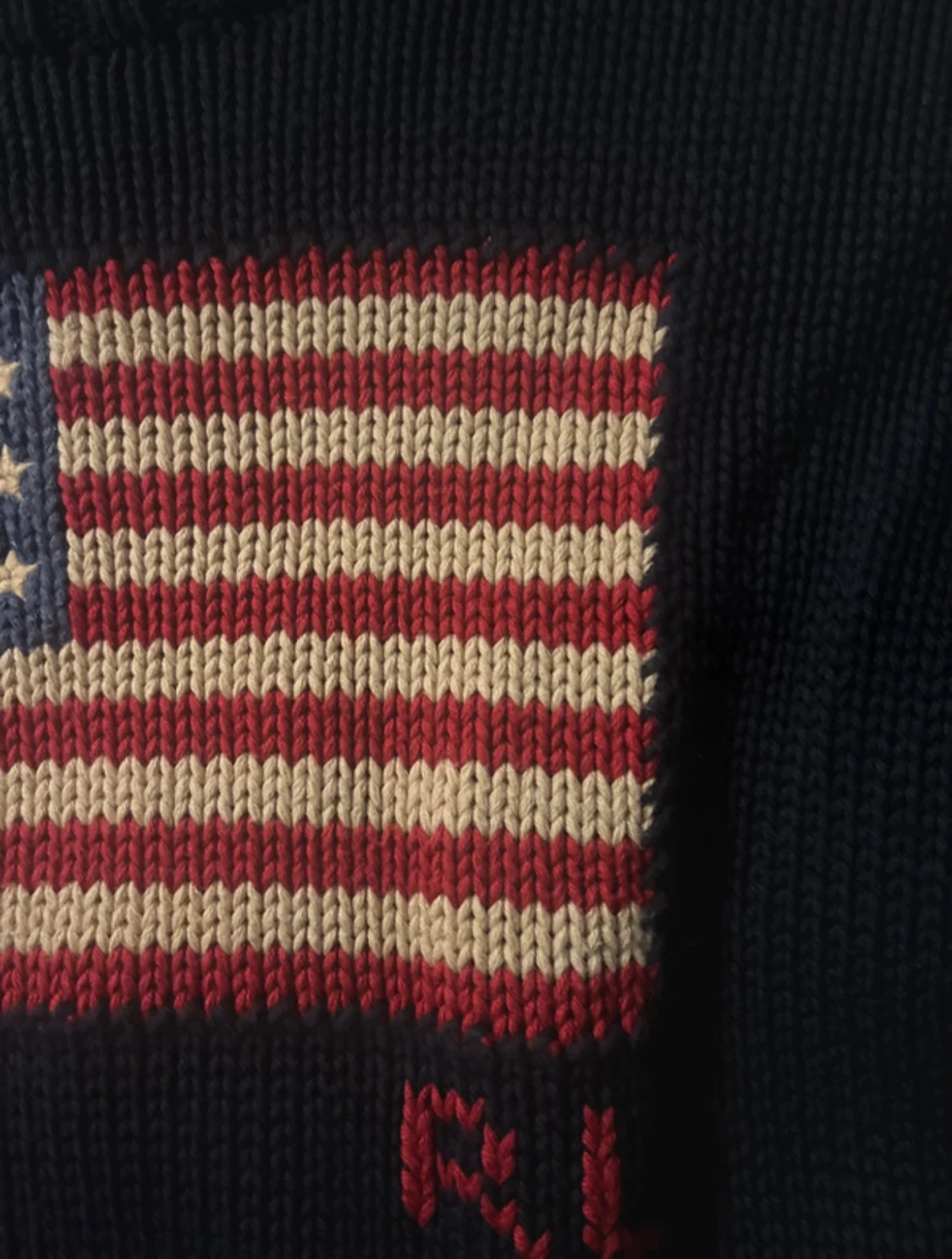 Mörkblå stickad tröja Polo Ralph Lauren - 1