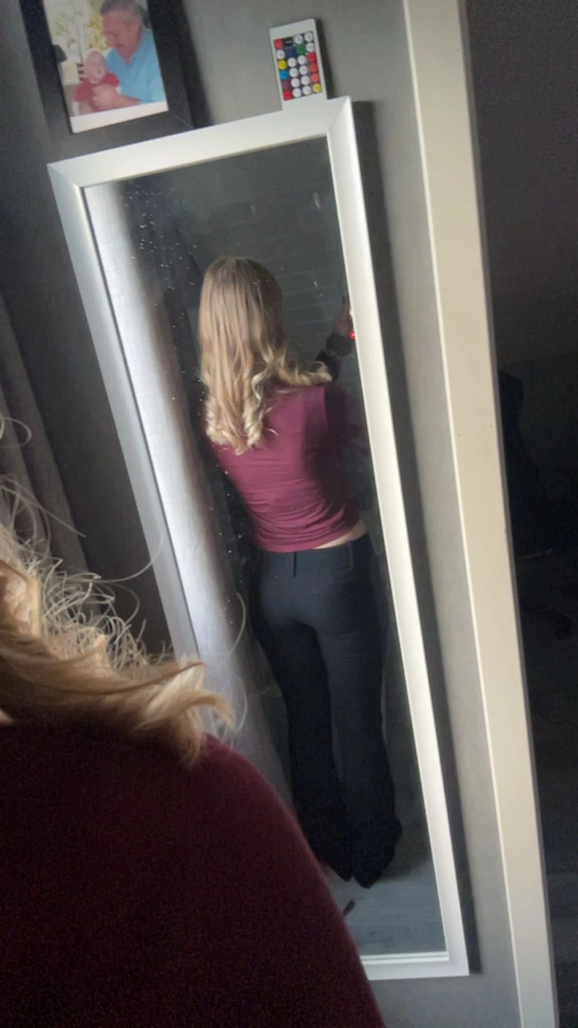 Svarta lågmidjade bootcut kostymbyxor - 1