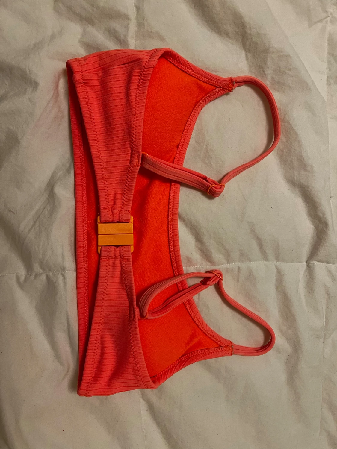 Ribbad orange bikiniöverdel Cubus XS - 1