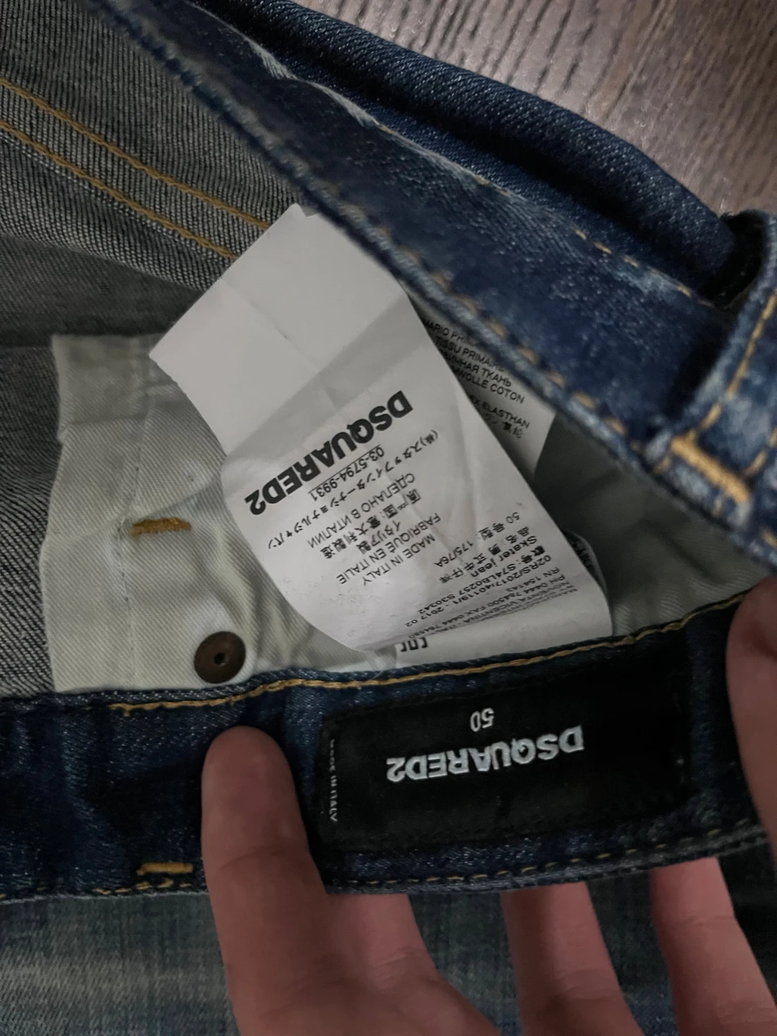 Dsquared2 blå jeans med slitningar - 4
