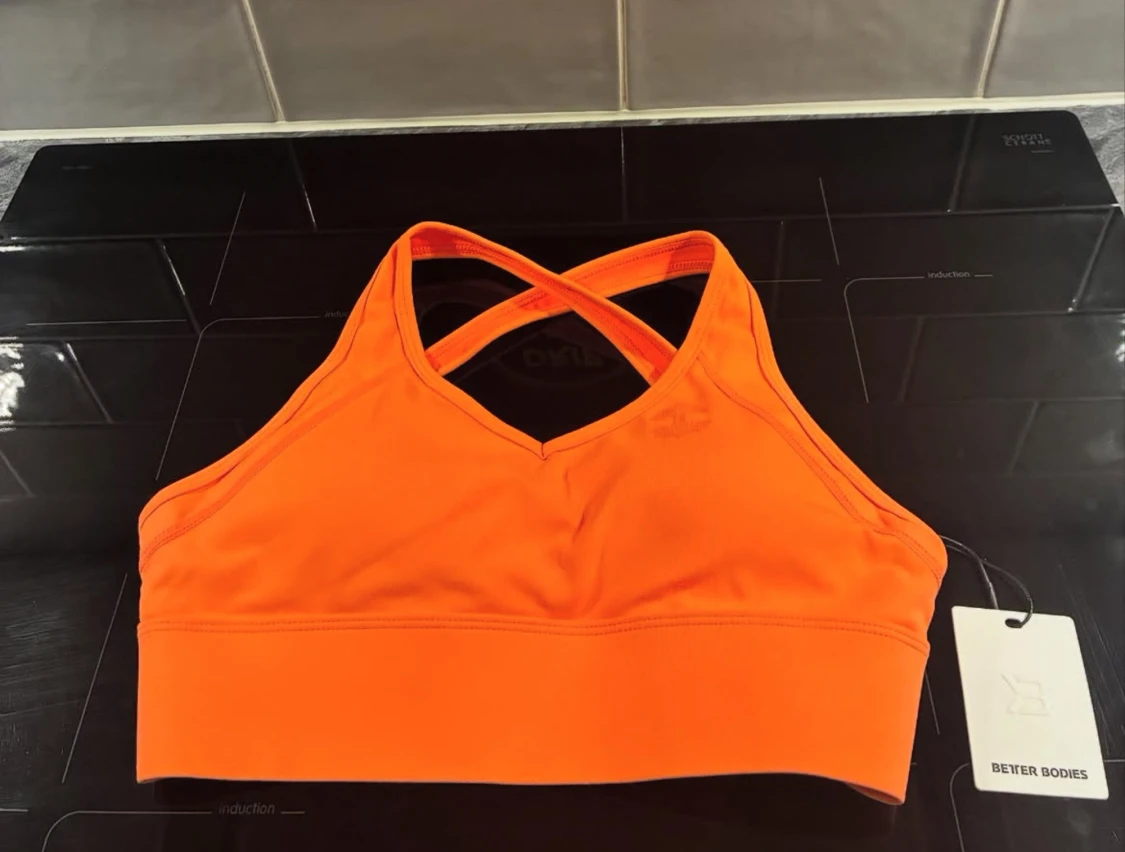 Orange sportig linnetopp från Better Bodies - 1