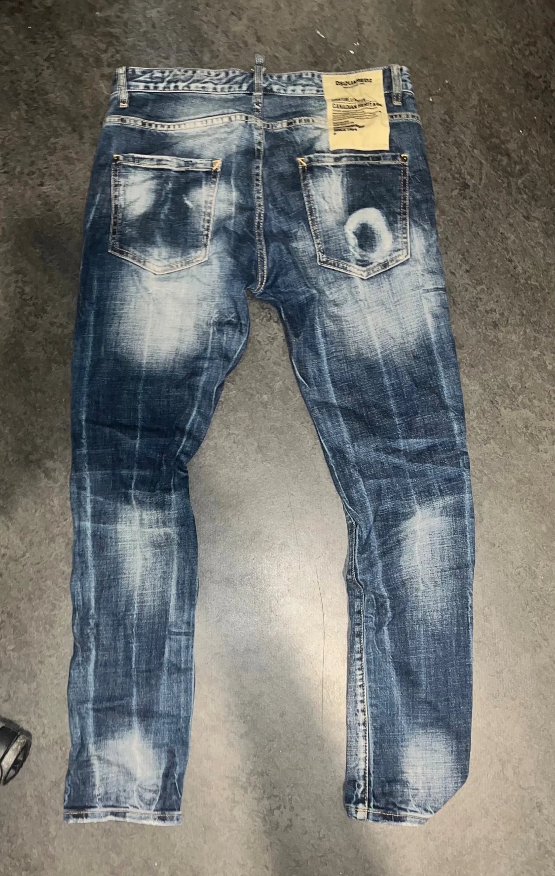 Dsquared2 blå jeans med slitningar - 2