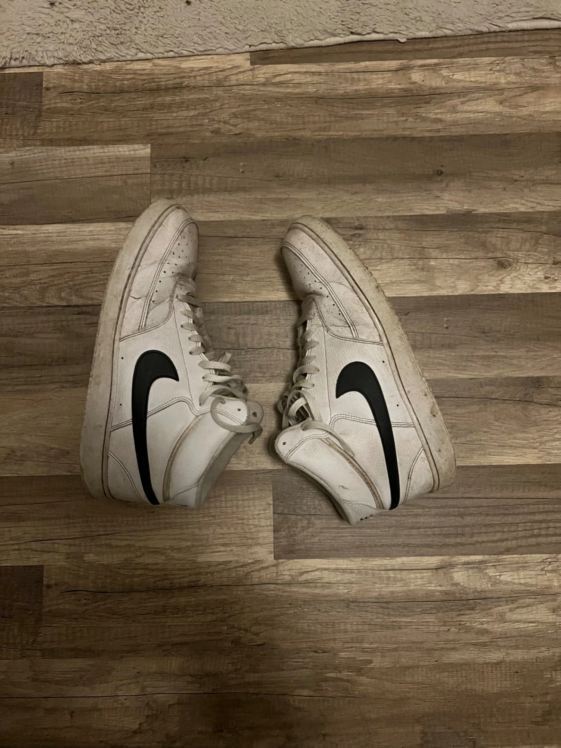 Nike Blazer Mid vit/svart skinn - 1