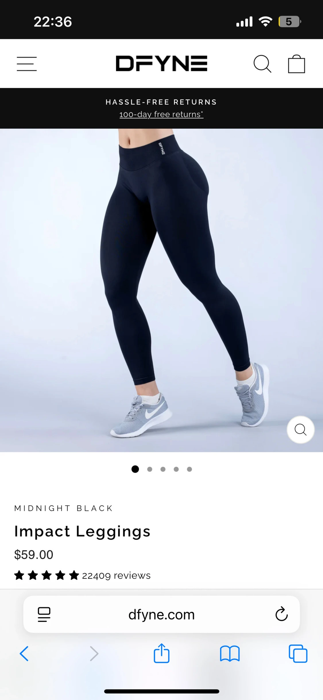 Svarta DFYNE Impact Leggings XS - 3