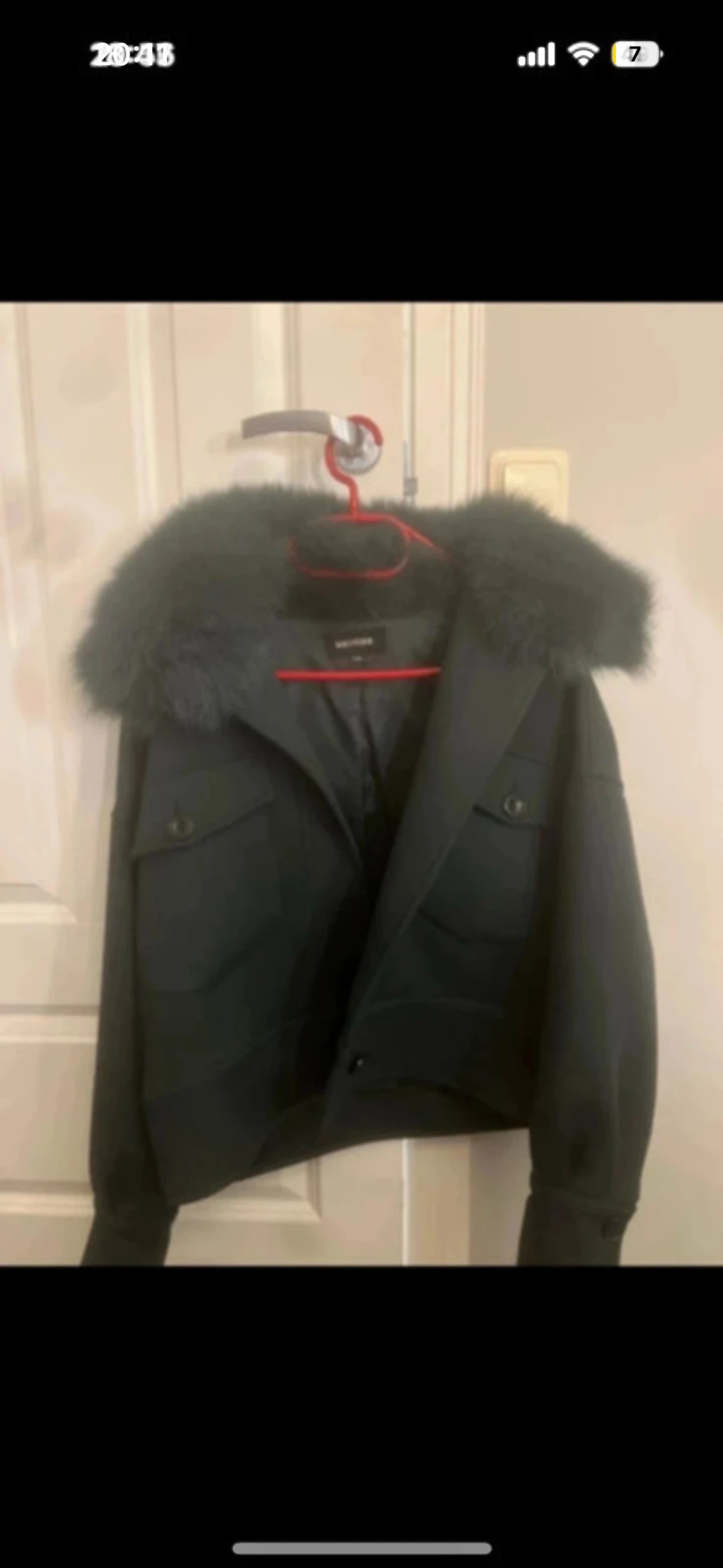 Mörkgrön pälsjacka från Meotine