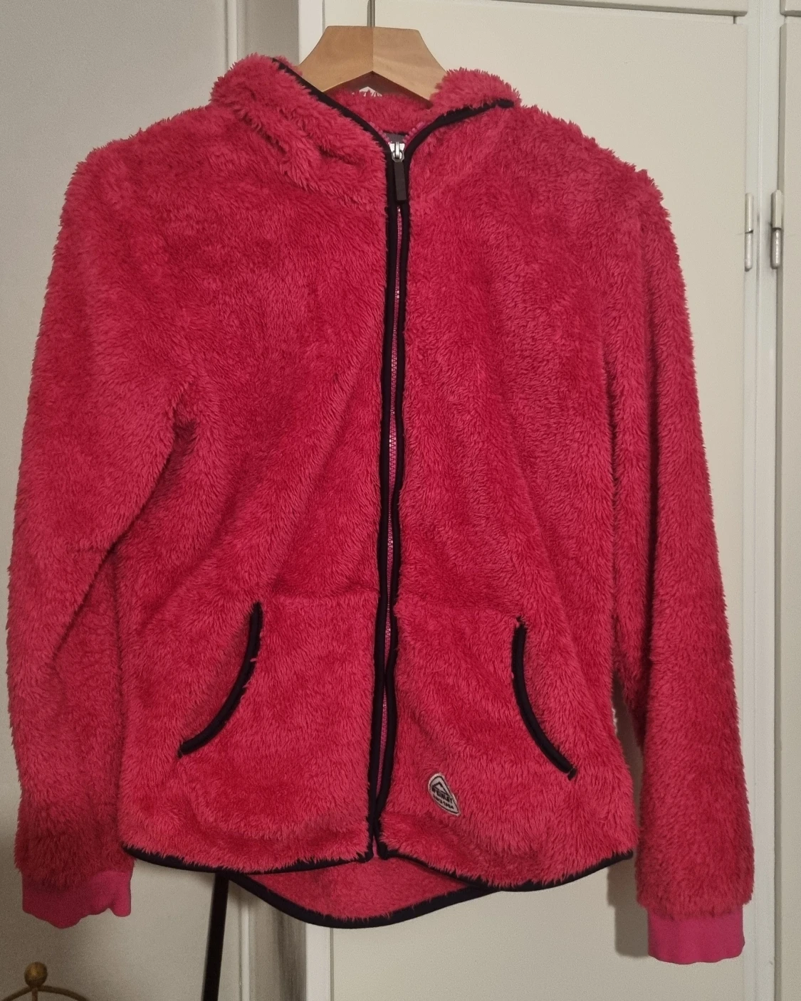 Rosa teddyjacka med huva från McKinley - 2