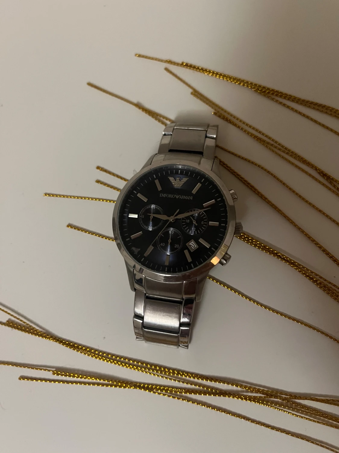 Emporio Armani silverfärgad klocka