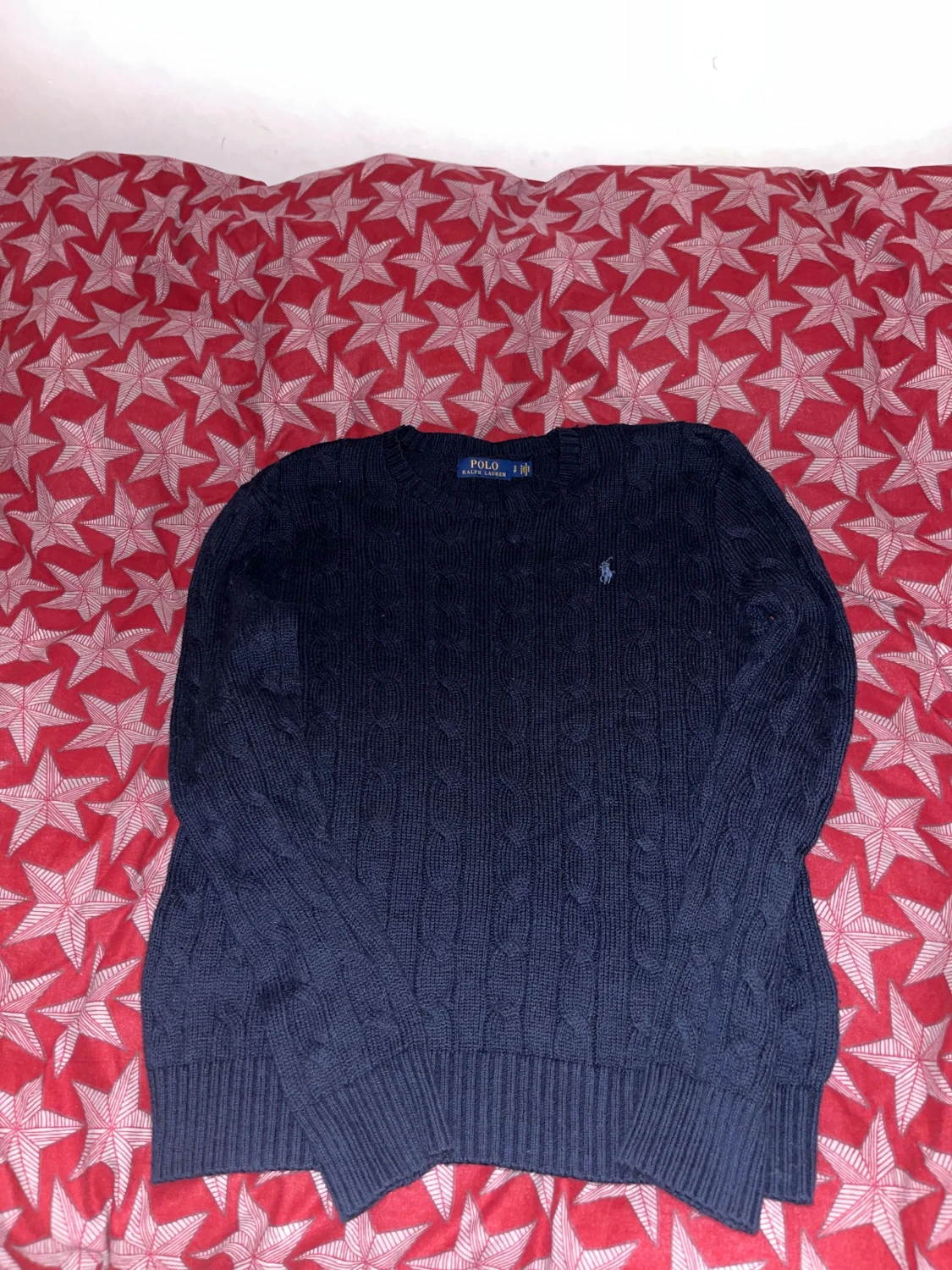 Marinblå stickad tröja Polo Ralph Lauren