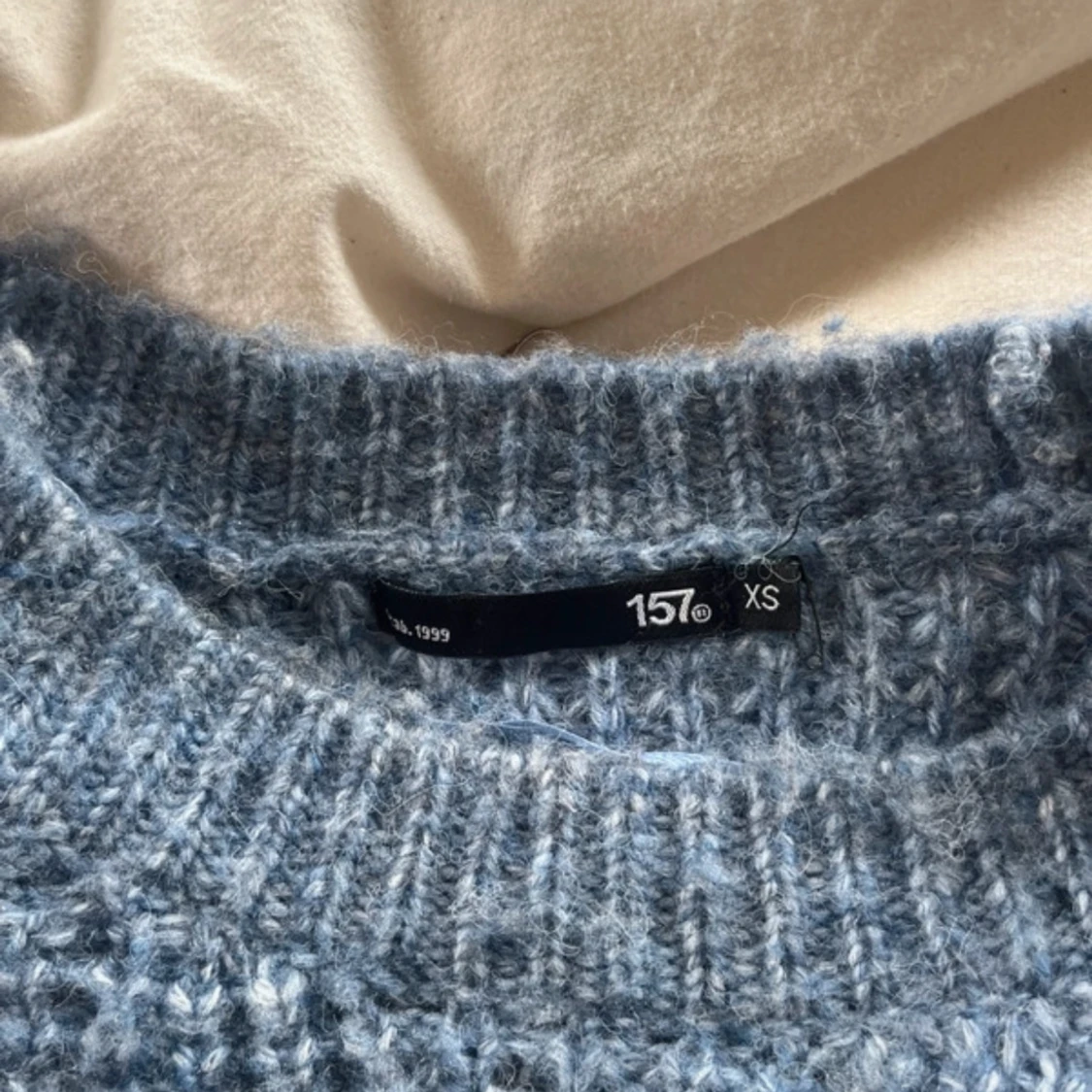 Blå stickad tröja från 157, XS - 1