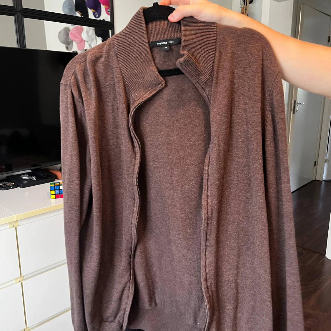 Brun kofta med dragkedja från mywearman - 1