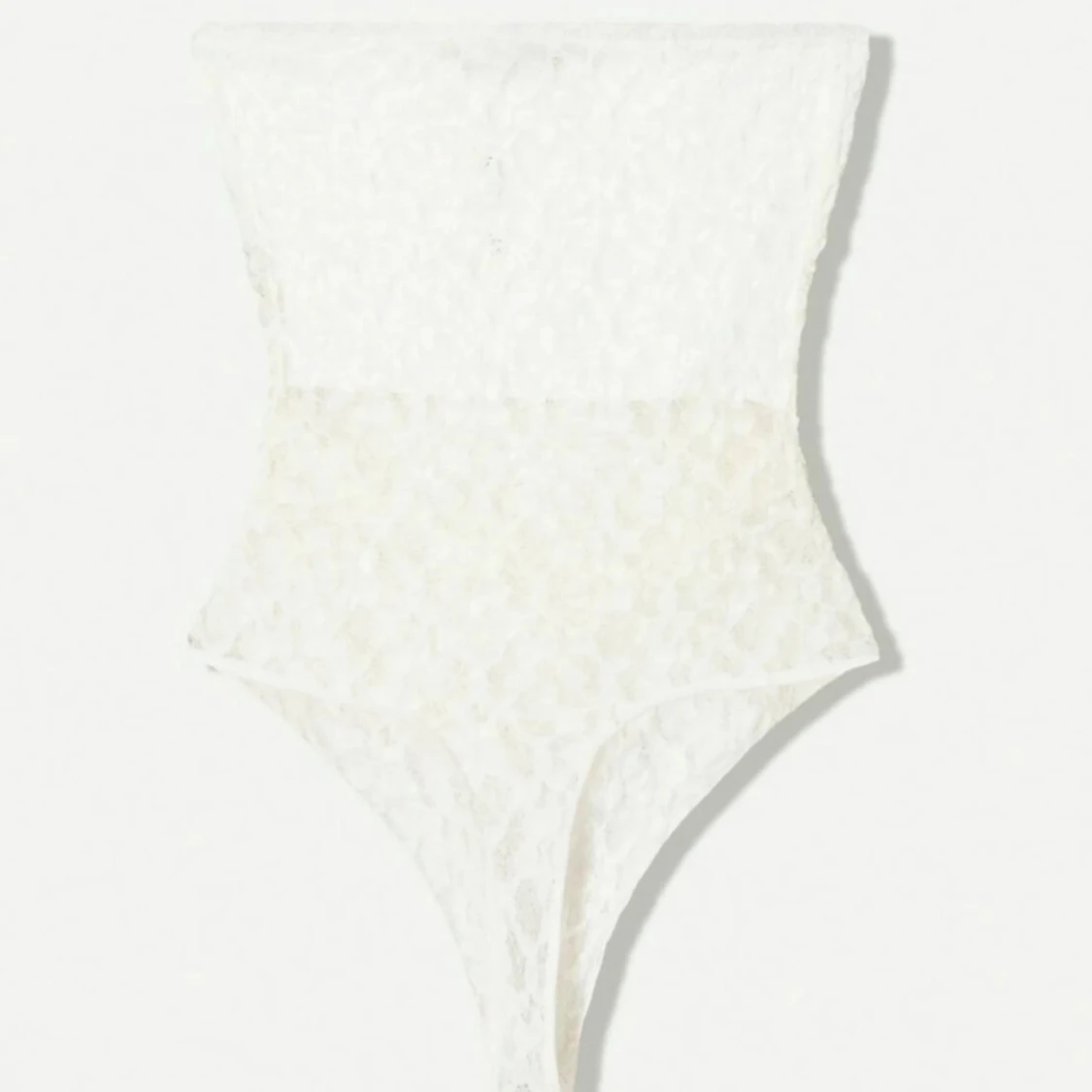 Vit spets bandeau tubtopp - 1