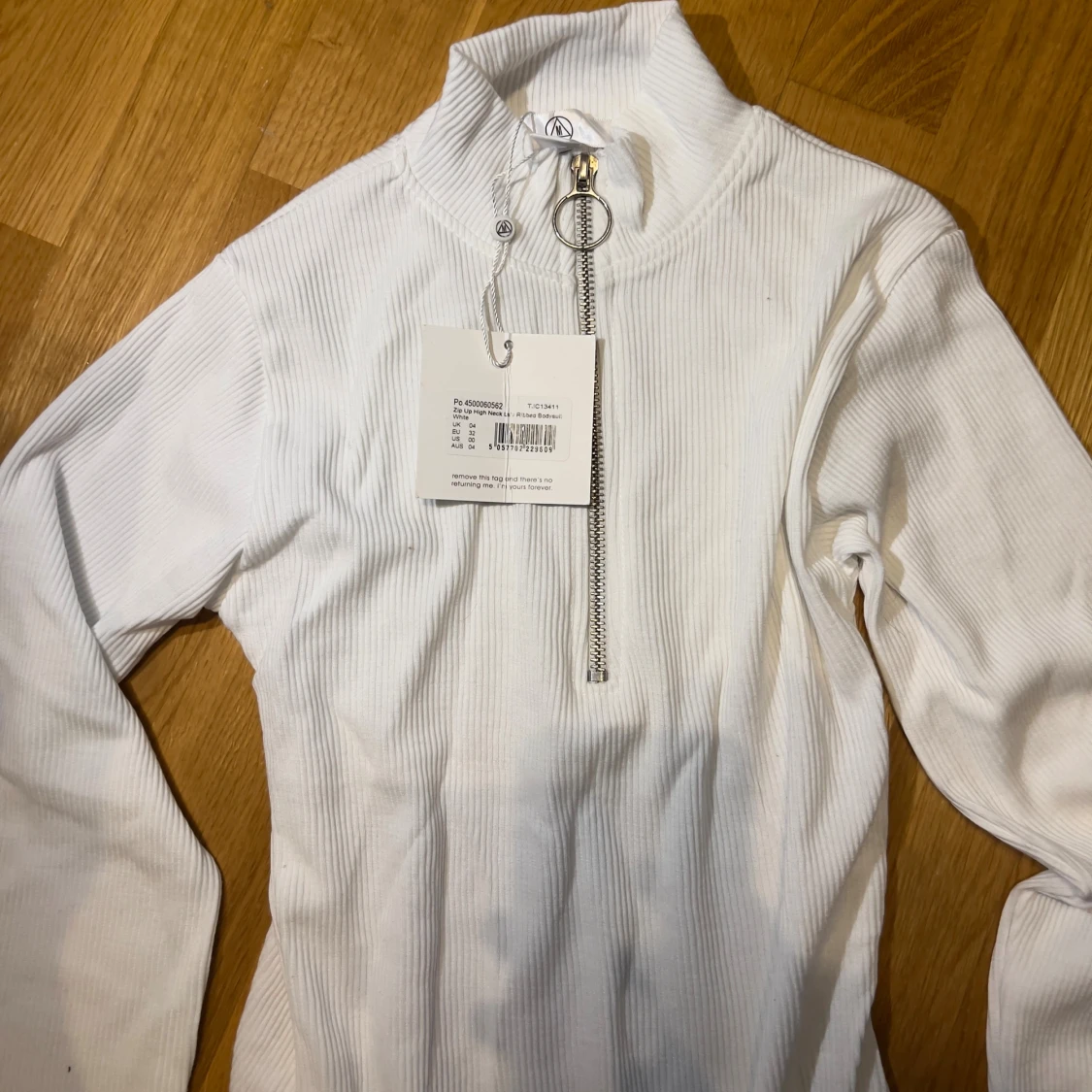 Vit ribbad bodysuit från Missguided - 1