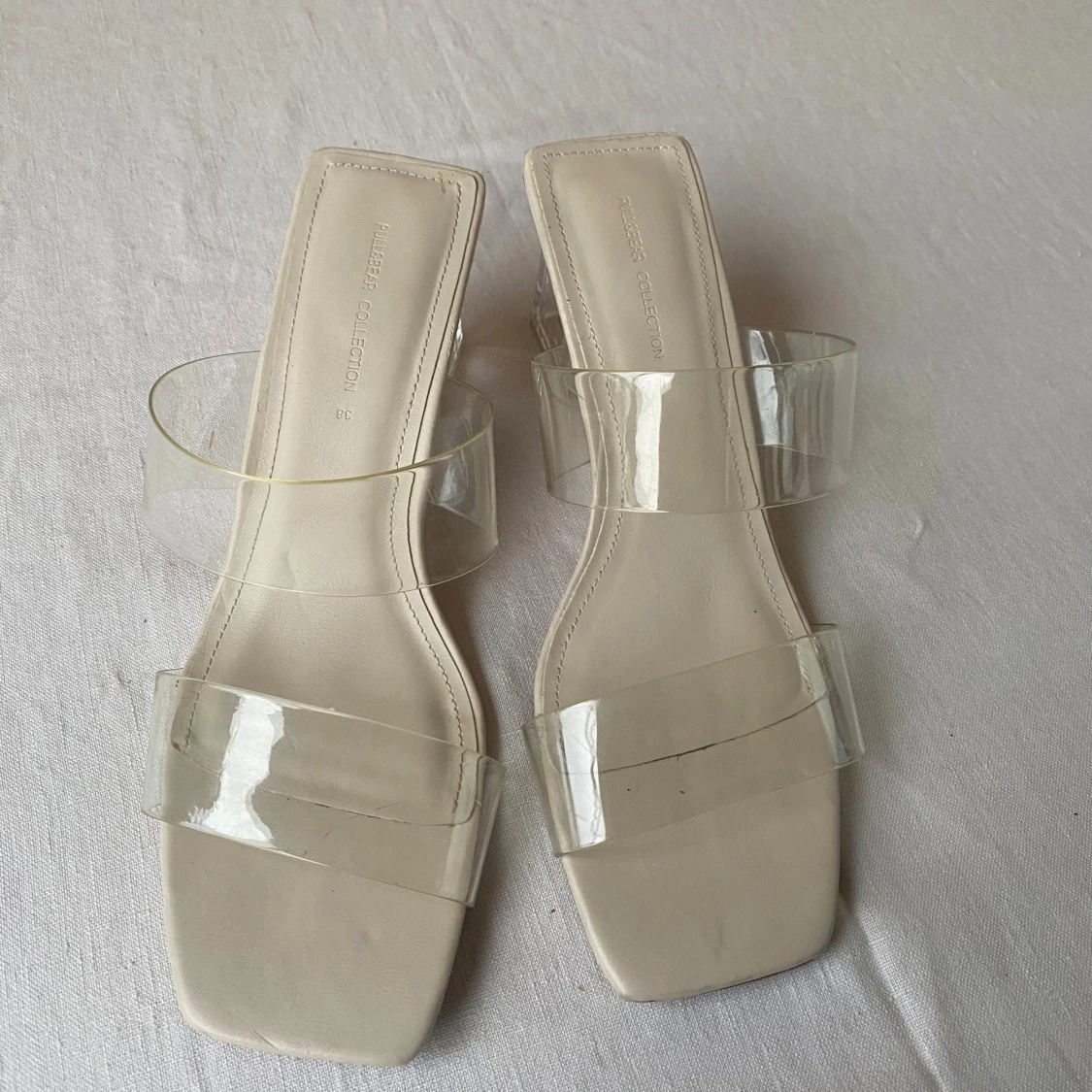 Beiga sandaler med transparent klack 38 - 4