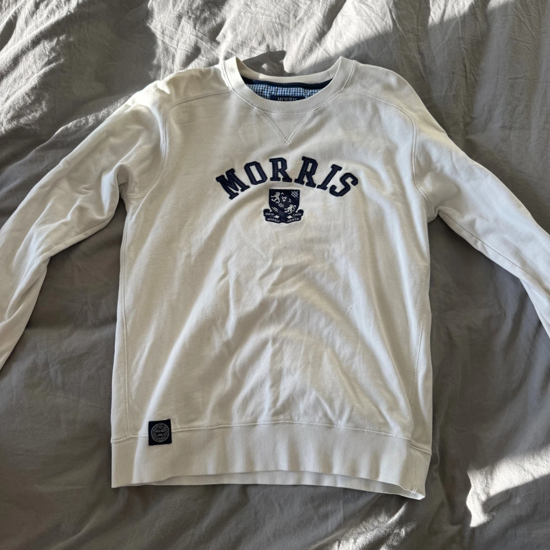 Vit sweatshirt från Morris med tryck - 2