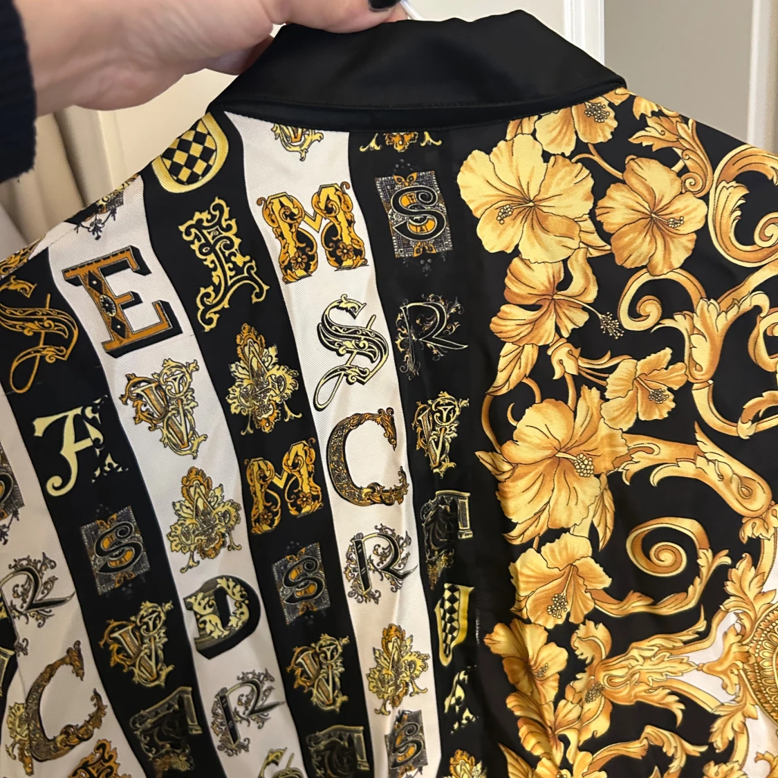 Versace blommig och randig skjorta - 1