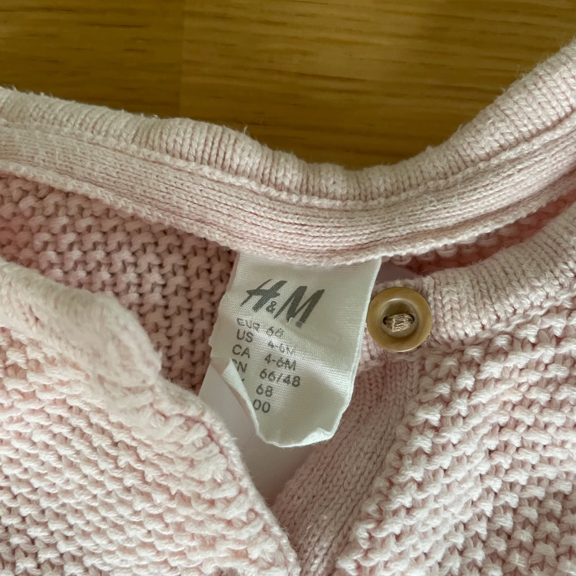 Ljusrosa stickad kofta från H&M - 3