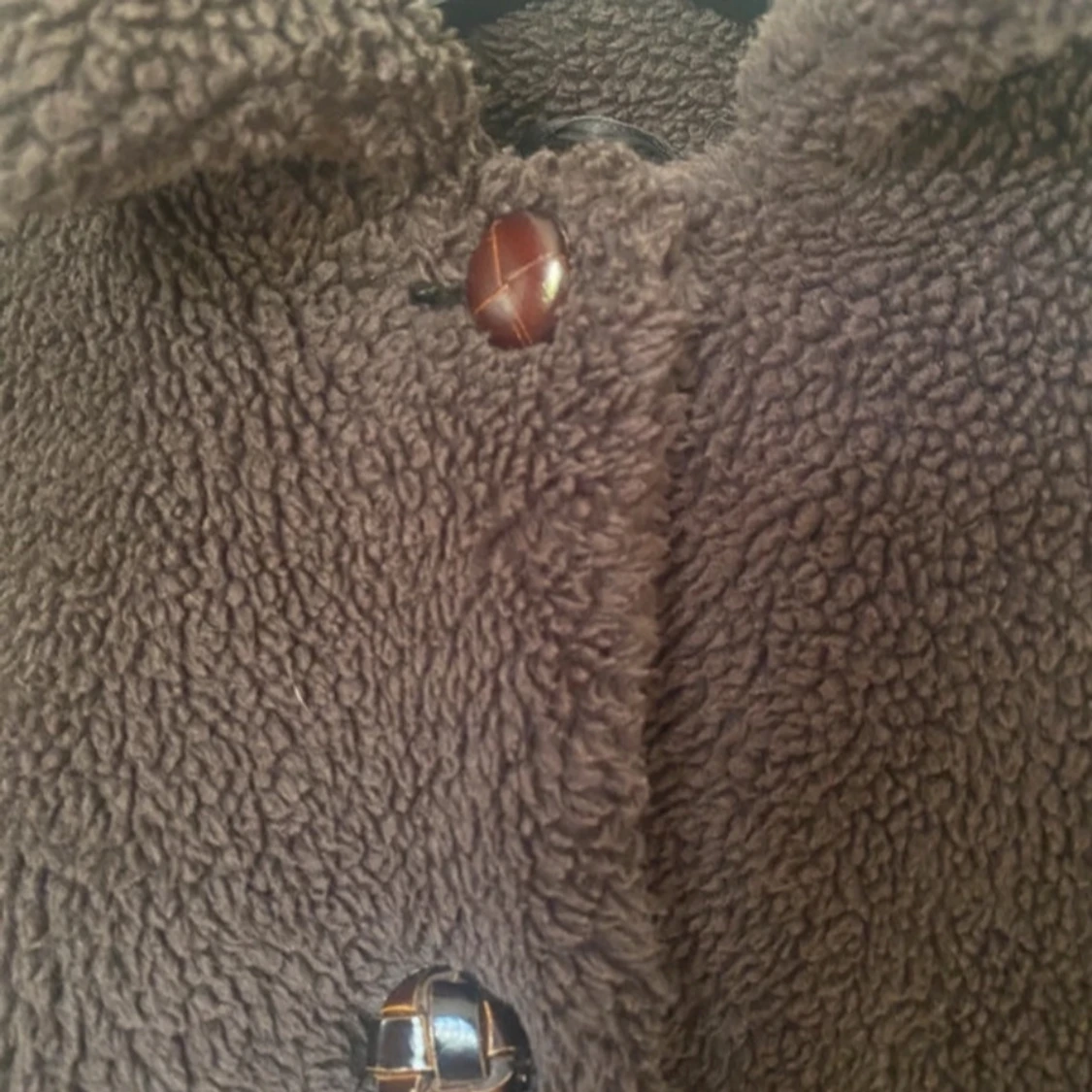 Brun teddyjacka från Zara, storlek M - 1