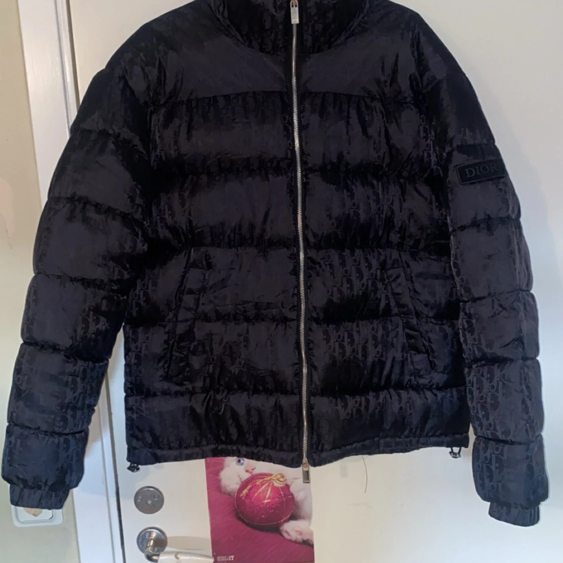 Svart pufferjacka från Dior