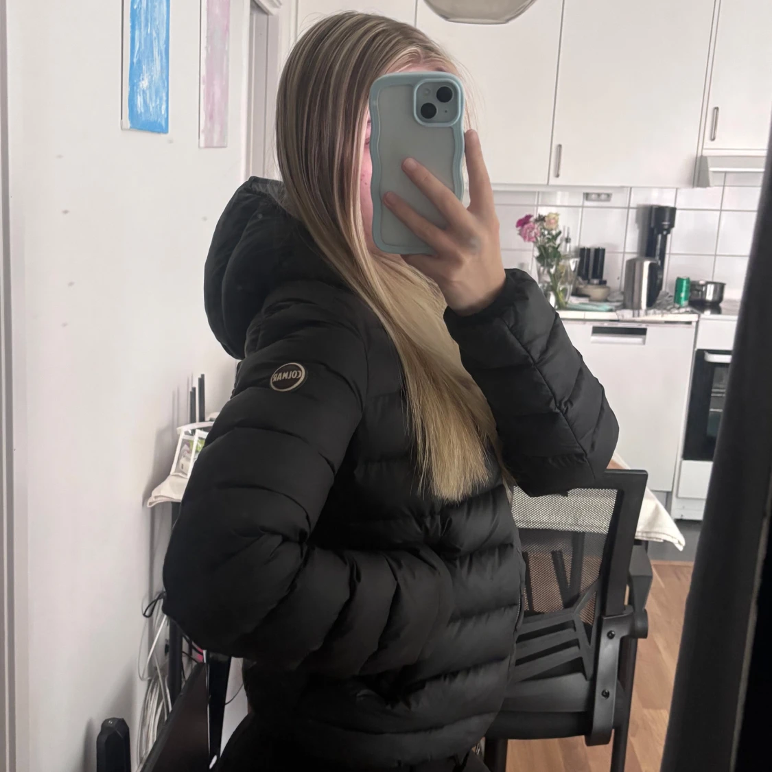 Svart Colmar jacka med luva - 1