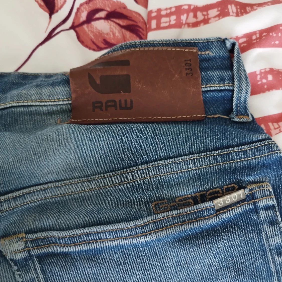 Blå G-Star RAW 3301 jeans - 1