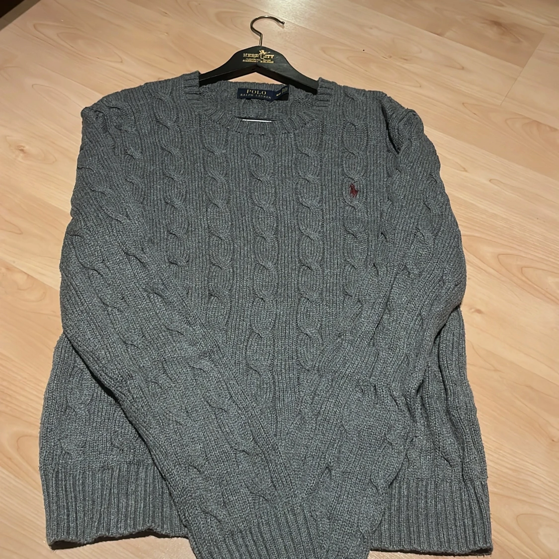 Grå kabelstickad tröja Polo Ralph Lauren - 3