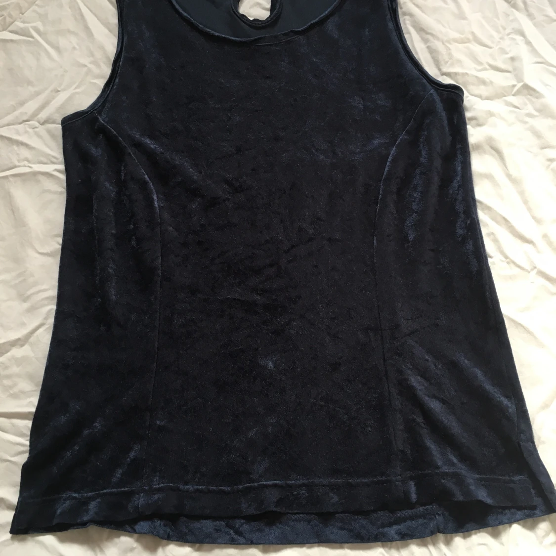 Vintage mörkblå sammetstopp/ linne - 3