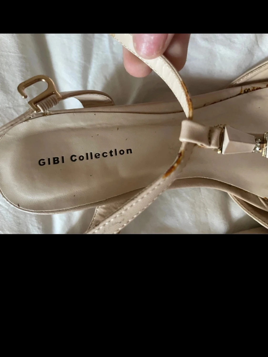 Beige sandaler med klack från Gibi - 3