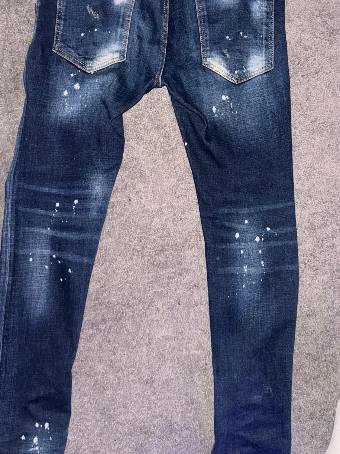 Dsquared2 blå skinny jeans med slitningar - 1