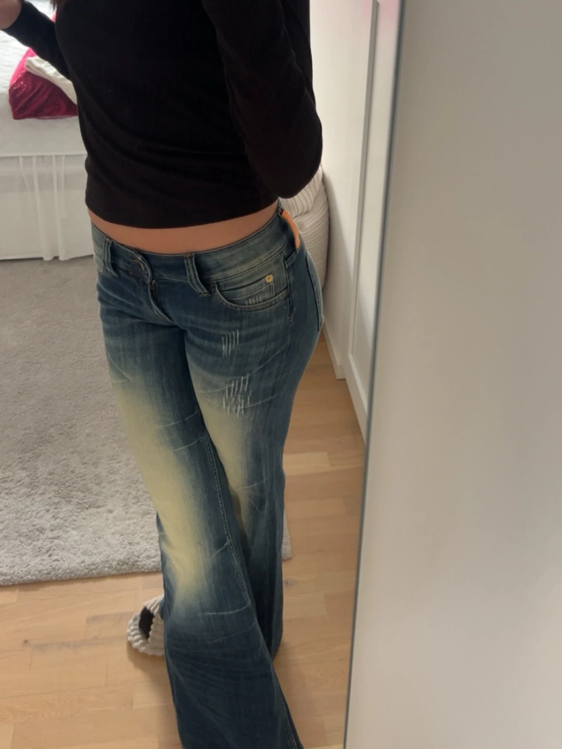 Bootcut jeans i mörkblå denim - 5