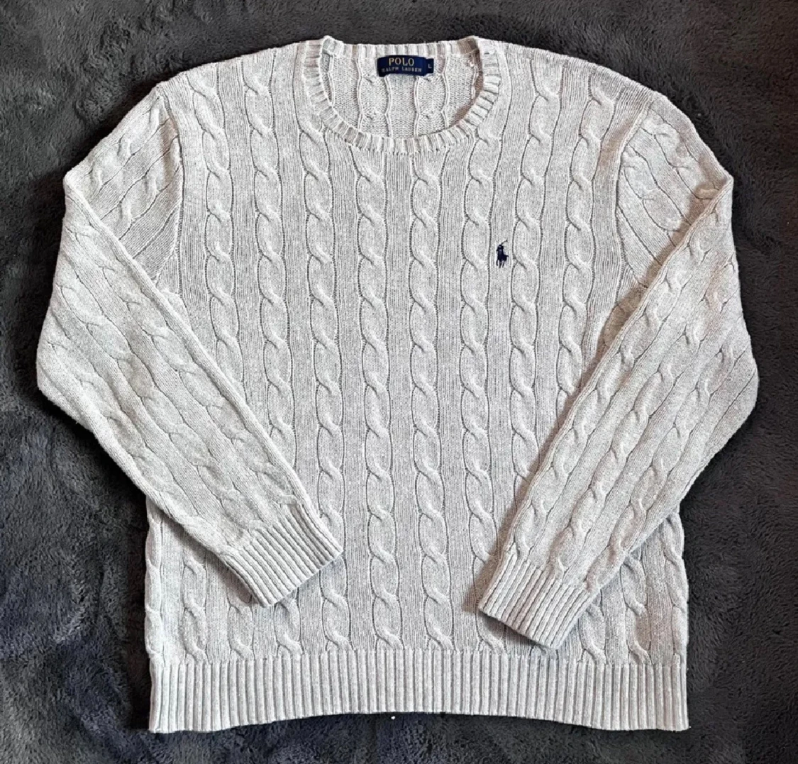 Grå kabelstickad tröja Polo Ralph Lauren - 2