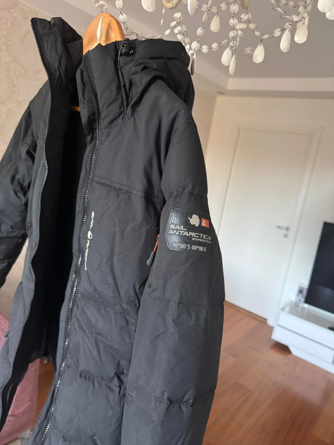 Svart Sail Racing dunjacka med huva - 2