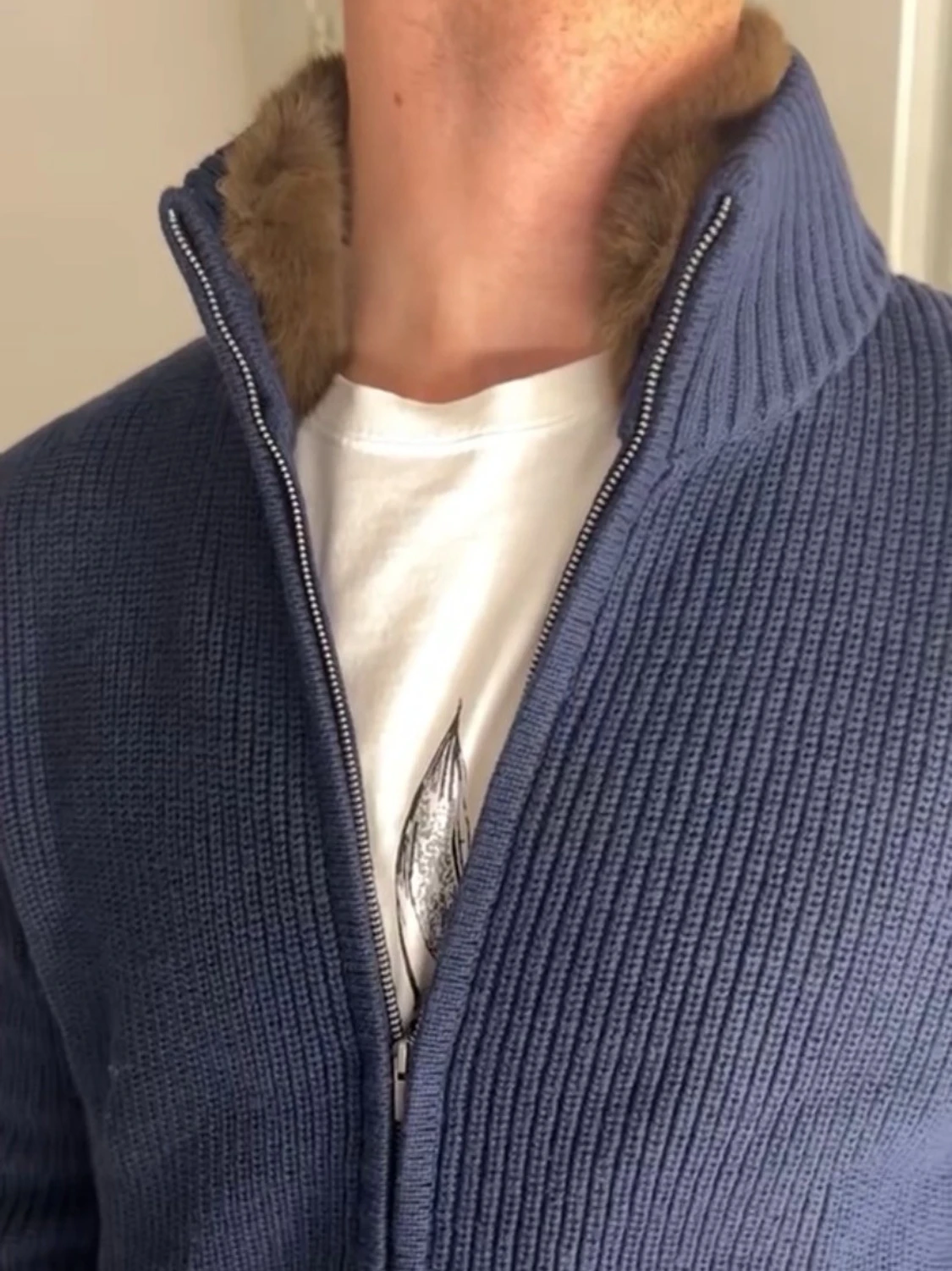 Fur lined zip up  - 1