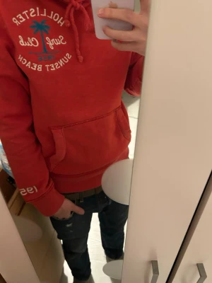 Hollister Hoodie distressed - Model height 175cm 