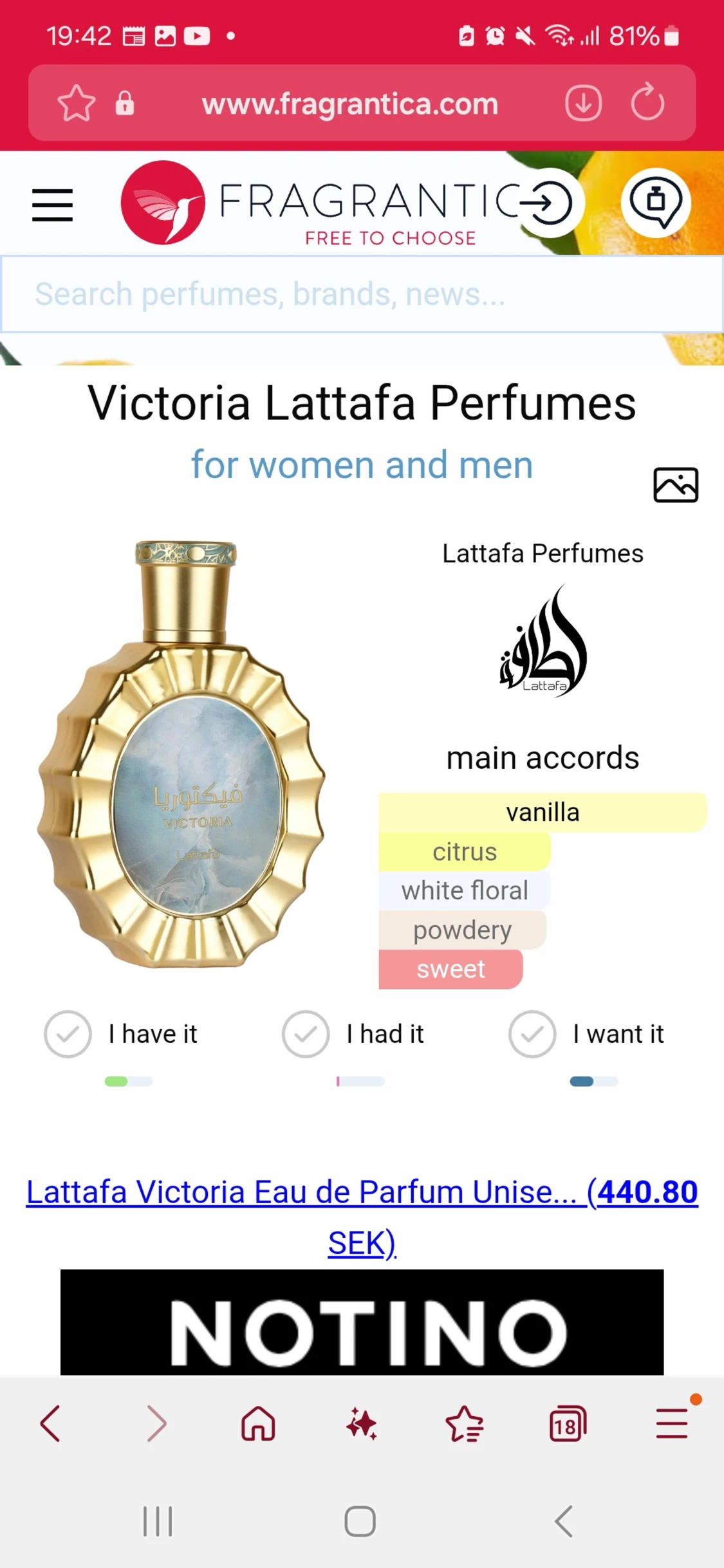 Lattafa Victoria - 1