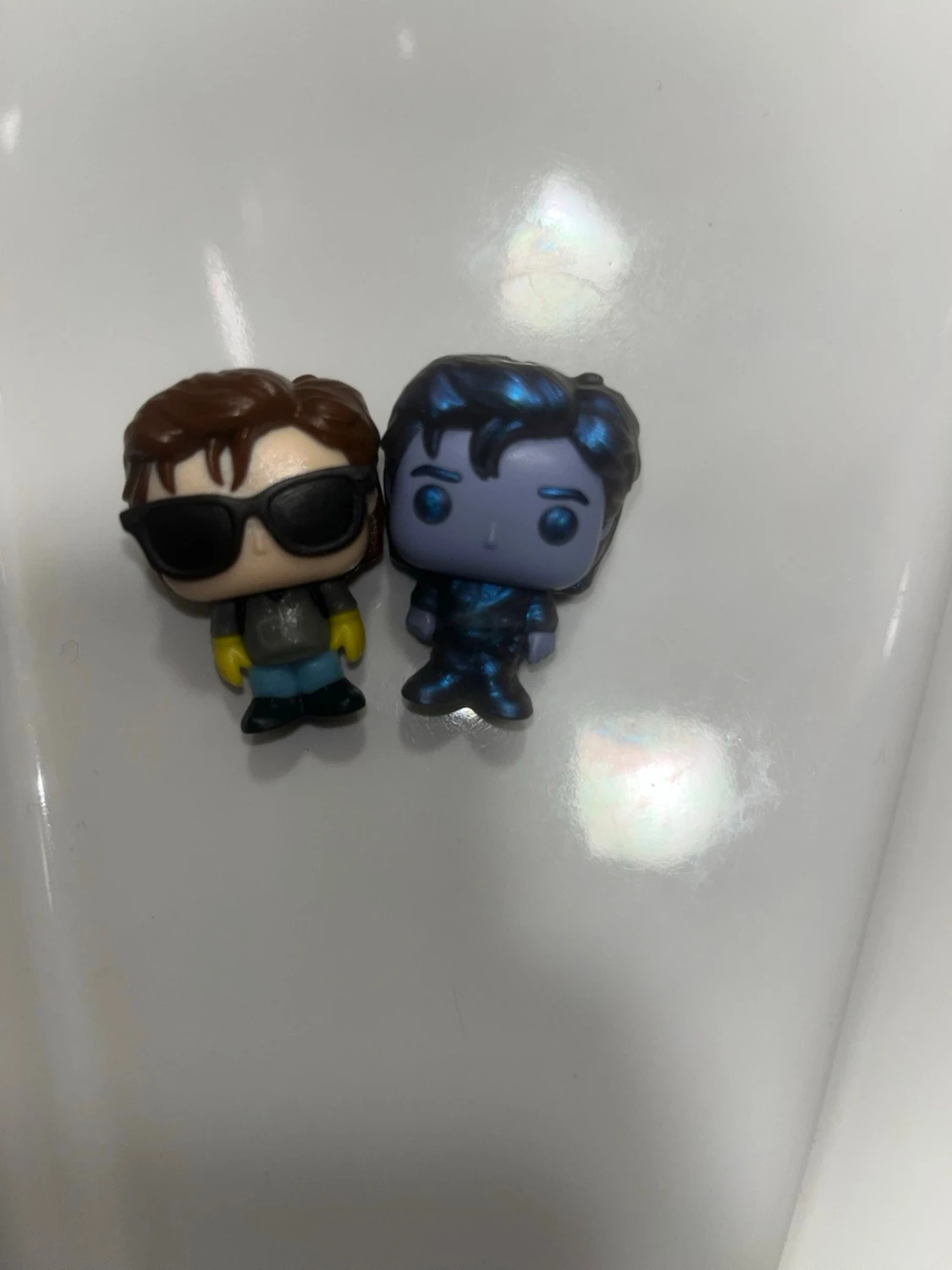 Mörkblå glansig väst till minifigur - 2